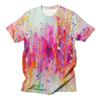 3D Printed Splash-Ink Graffiti T-Shirts Colorful Pattern T-Shirts Summer Harajuku Casual Personality Round Neck Men's T-shirts