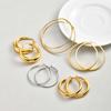 Stainless Steel Crescent Hollow Earrings Geometric Hoop Earrings for Women Chic Party Wedding Jewelry Gifts