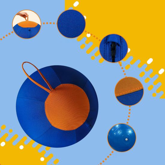 Aufblasbarer Hüteball für Hunde 18 Zoll Beruhigender Ball mit Griff Schwerlast-Hundespielzeugball für Training Große Rassen Aktives Spielen Bewegung