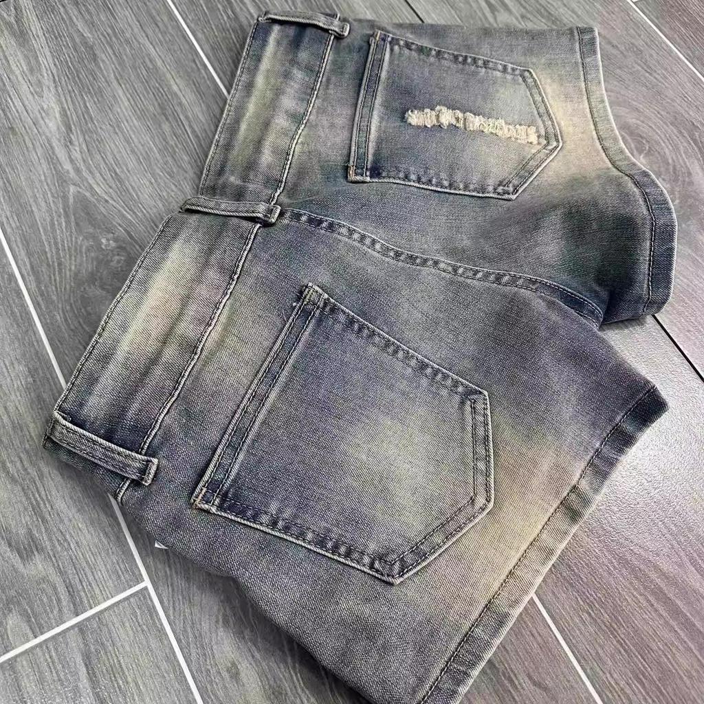 Women's Low Waist Punk Rock Denim Shorts: Retro Slim Hip-Hugging Hot Pants
