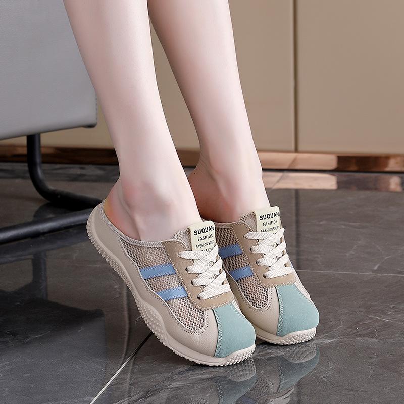 

ins корейская версия сумка голова полуподнос обувь женская 2025 лето новые студенты носят сандалии повседневная обувь женская обувь K1512 35