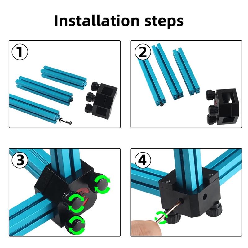 A96I-Rechtwinkliges Lineal Installationshelfer für Voron V0 2.4 Mikrometer Gabel Rigrat 3D-Drucker, Für 2020 Profilteile