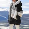 Women's Overcoat Autumn Winter Casual Zipper Hooded Plush Thermal Coat