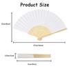 Chinese Style Decorative Craft Blank Fan Folding Hand Fan Paper Fan for Calligraphy Painting Wedding Gift Individually Packed
