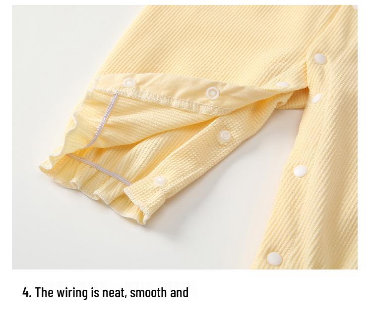 2026 Spring & Autumn Newborn Doll Collar Baby Girl Romper - Super Cute Crawling Outfit