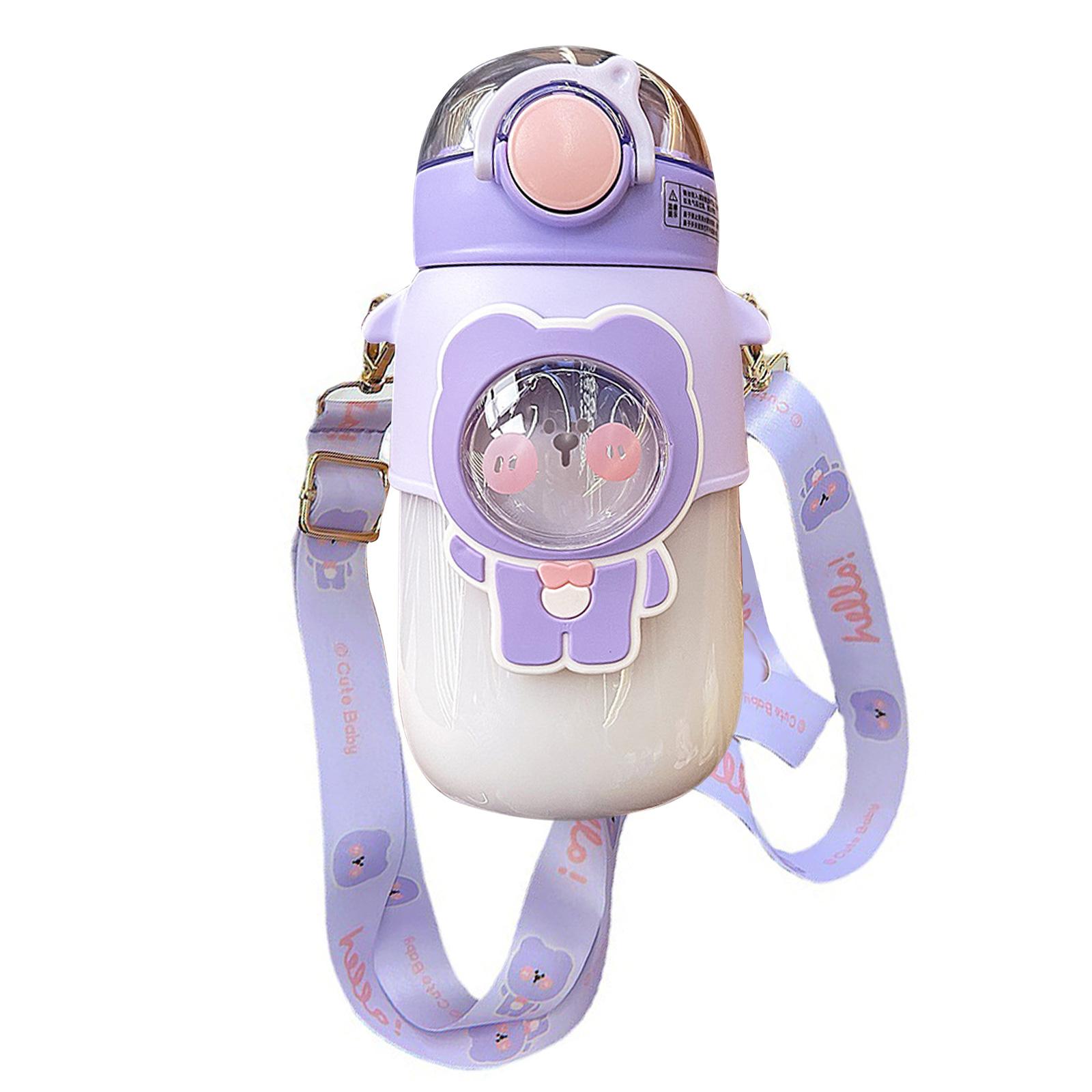 

720ml Cartoon Cute Bottles High Appearance Kindergarten Straw Cup Portable Large Capacity for Outdoor Travel Drinking Tumbler 750ml фиолетовый