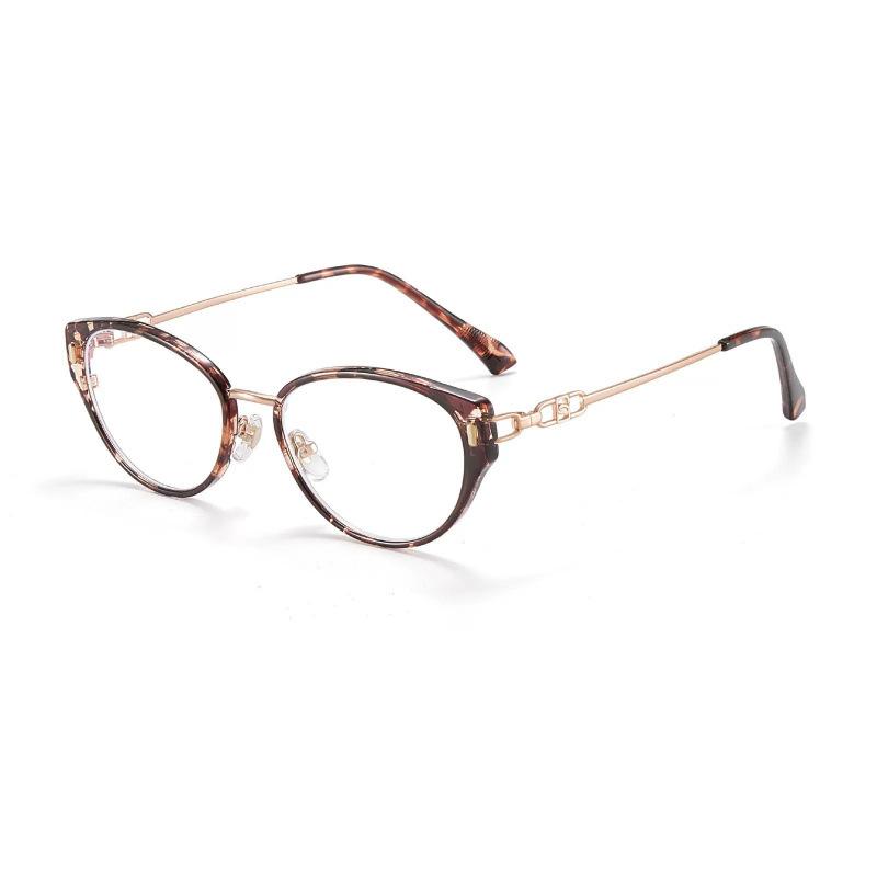 New women's reading glasses Middle-aged and elderly foreign-style anti-blue light fashionable age-reducing reading glasses fashionable small face cat