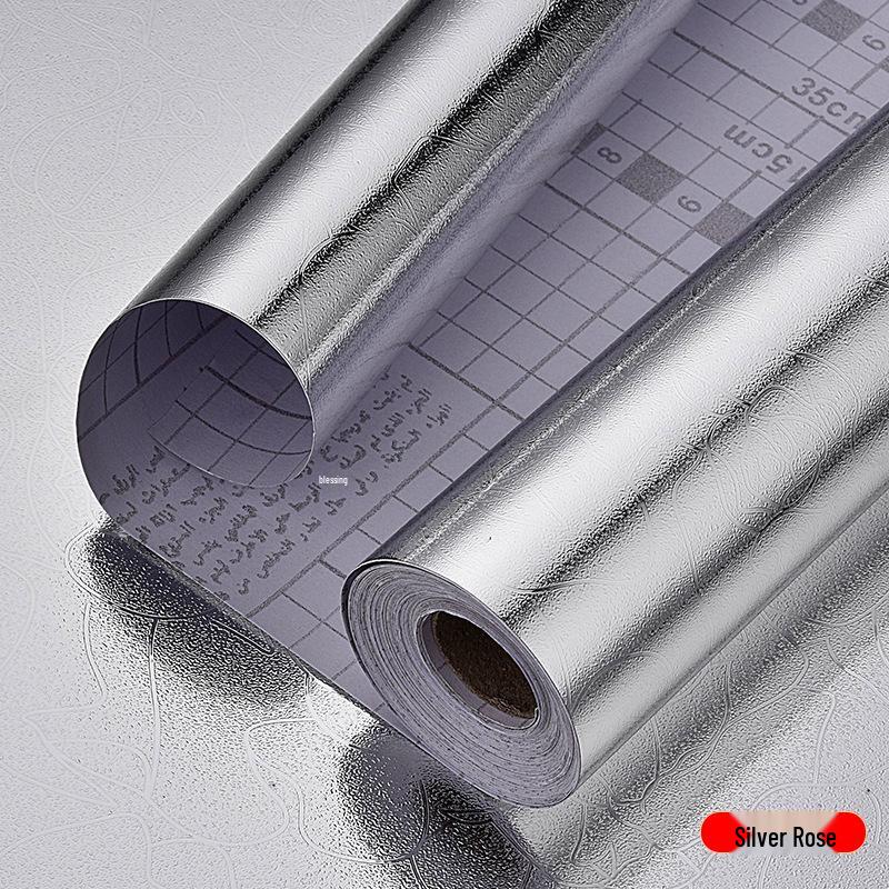 Waterproof Self-Adhesive Aluminum Foil Kitchen Stickers: Oil-Proof, Moisture-Resistant, and Thickened for Walls and Cupboards.