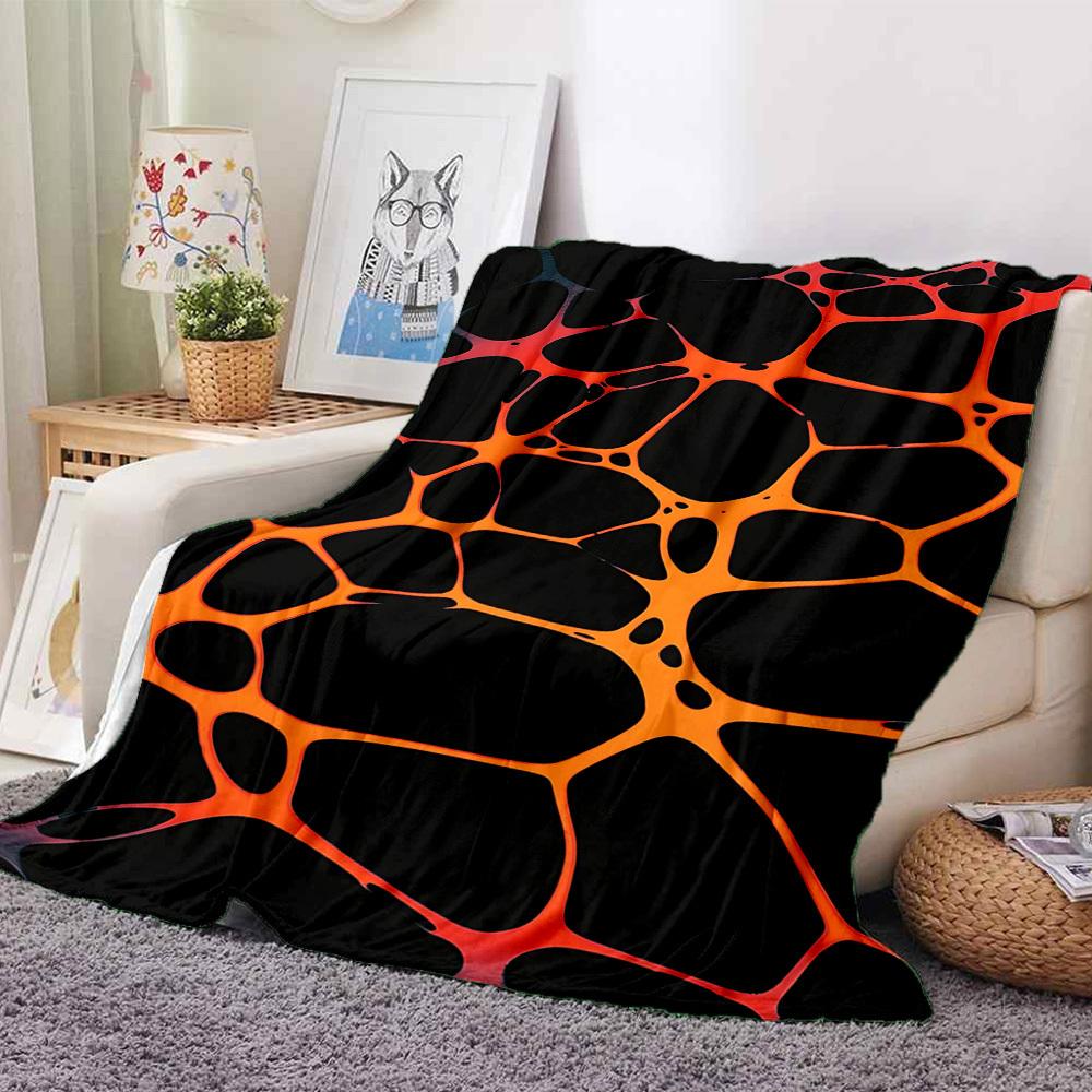 1pc Lava Texture Blanket, Lightweight Flannel Blanket for Sofa, Bed, Travel, Camping, Living Room, Office,154