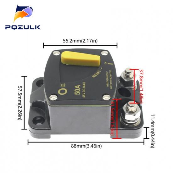 30A 40A 50A 60A 80A 100A 150A 200A 250A 300A Circuit Breaker Car Boat Auto Manual Reset Waterproof 12V-48V