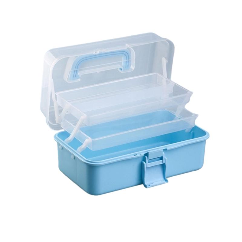 Multifunction Storage Box 3 Layer Storage Case Practical Plastic  Storage Box Medicine Storage Box for School Office