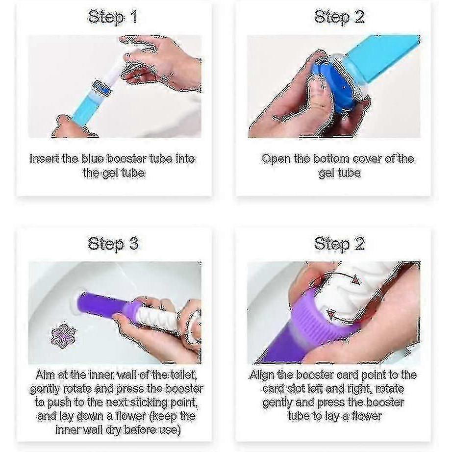 Toilet Bowl Cleaner Gel Stamps 66 Pcs - Long-Lasting Bathroom Deodorizer with Floral Fragrance