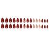Nail Patch Solid Color False Nail Removable Nail Lychee Wear Nail Bow Nail Patch Drill 30 Pieces