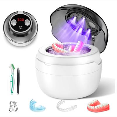 Nettoyeur d'appareil dentaire à ultrasons avec lumière UV - Machine de nettoyage de gouttière dentaire haute puissance, Accessoire professionnel 60 kHz Nettoyeurs