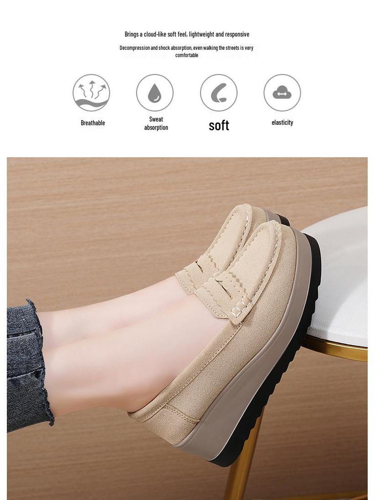 Korean Style Women's White Platform Sneakers - Spring/Autumn 2024 Collection