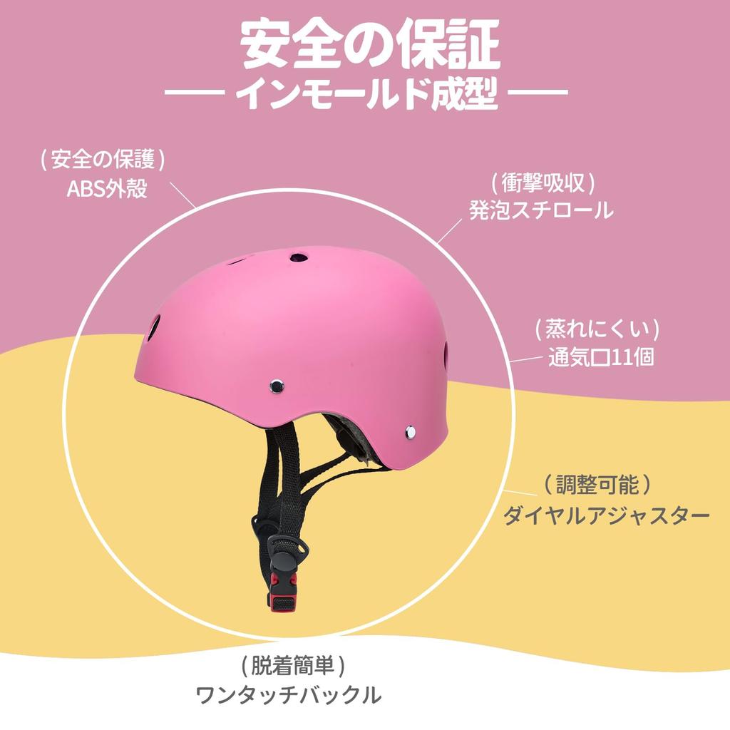 Rongbenyuan Lightweight and Breathable Bicycle Helmet for and Elementary Schoolers Ages and Adjustable Head Sports Helmet with 3D Protective Size S