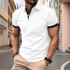 Men's Polo Shirt Short Sleeve Casual Slim Fit Color Blocking T-shirts England Style Streetwear Polos Men's Tops Tees