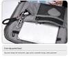 Men's Leather Business Travel Backpack with Laptop Compartment and Wet/Dry Separation