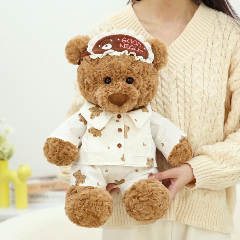 With Bear Teddy Scarf Cake Pajamas Rose Rabbit Plush Toy Kids Decoration Gift