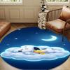 Snoo-dog Dreams On The Moon Round Rug for Livingroom,Bedroom, Palyroom, Chair Rug, Area rug, Circle Carpet, Large Size Fan Christmas gift