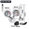 Aquarium CO2 Regulator Solenoid Valve Bubble Meter CO2 Control System Plant Water Grass Tank CO2 Pressure Reducing Valve