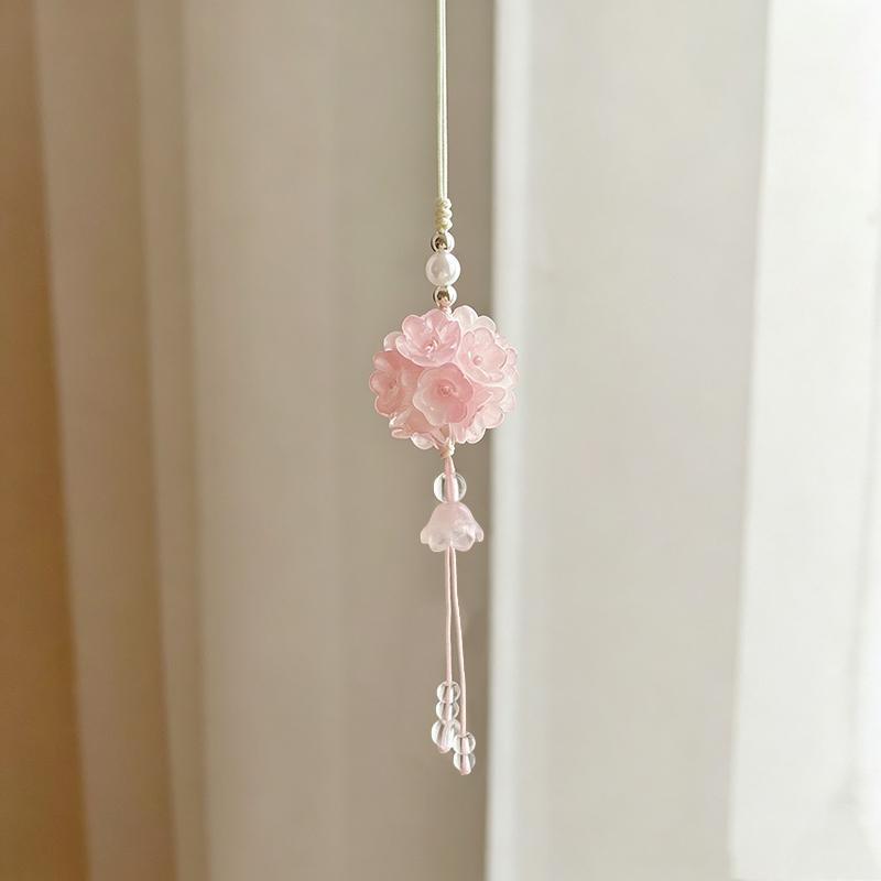Captivating Bellflower 1Pcs Hanging Ornament with Tassel Perfect for Car Interior Decor