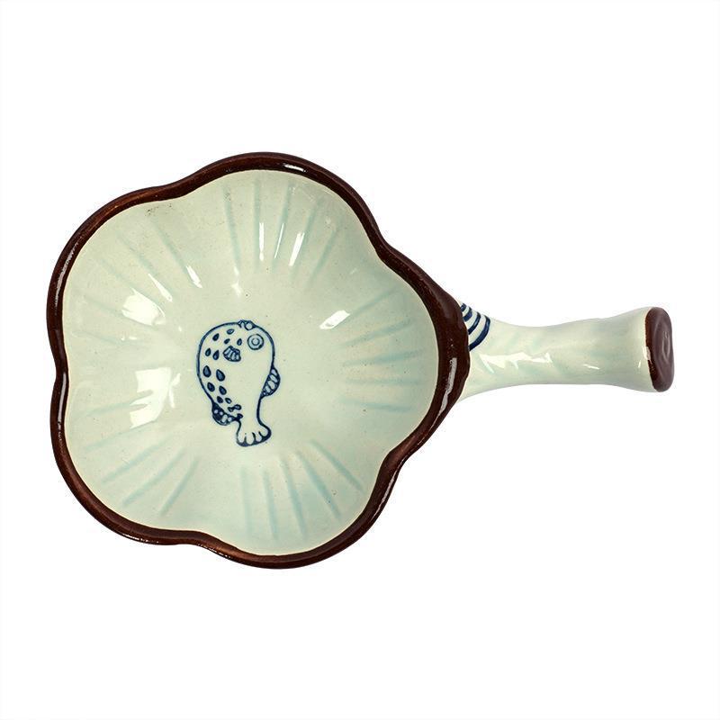 Ceramic Ink Dish with Pen Rest & Water Dish for Students - Multi-functional Tool for Chinese Painting, Calligraphy, and Brush Licking Ink Use.