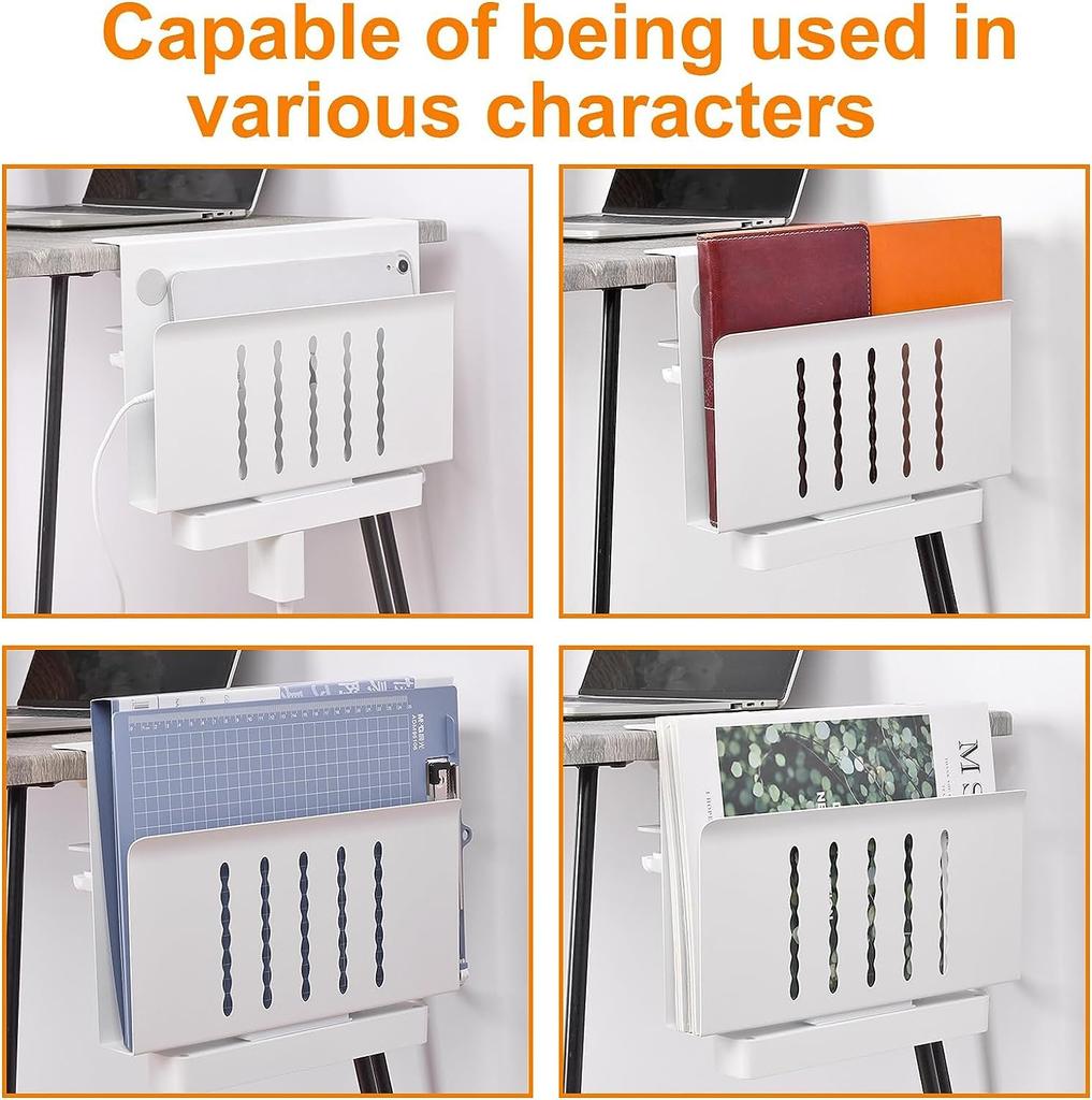 Tableside Pocket, Desk Storage, PC Stand, Tablet Storage, Document Shelf, Desk Storage, Vertical Clamp-Type, Hides Wires, Interior Accessories,