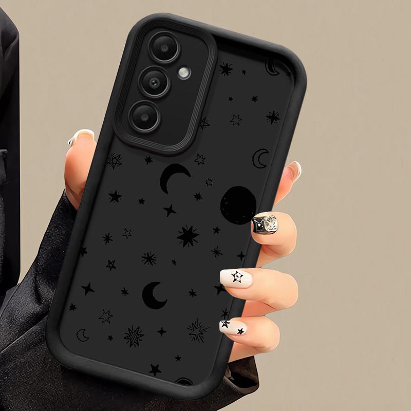 phone case for Samsung Galaxy A55 A52 A33 cases A24 A15 A12 A23 A22 5G A54 A52s A53 A14 funda Cover Pentagram Art Star Moon Cool