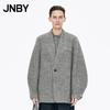 Winter Wool Blend Collarless Straight Coat