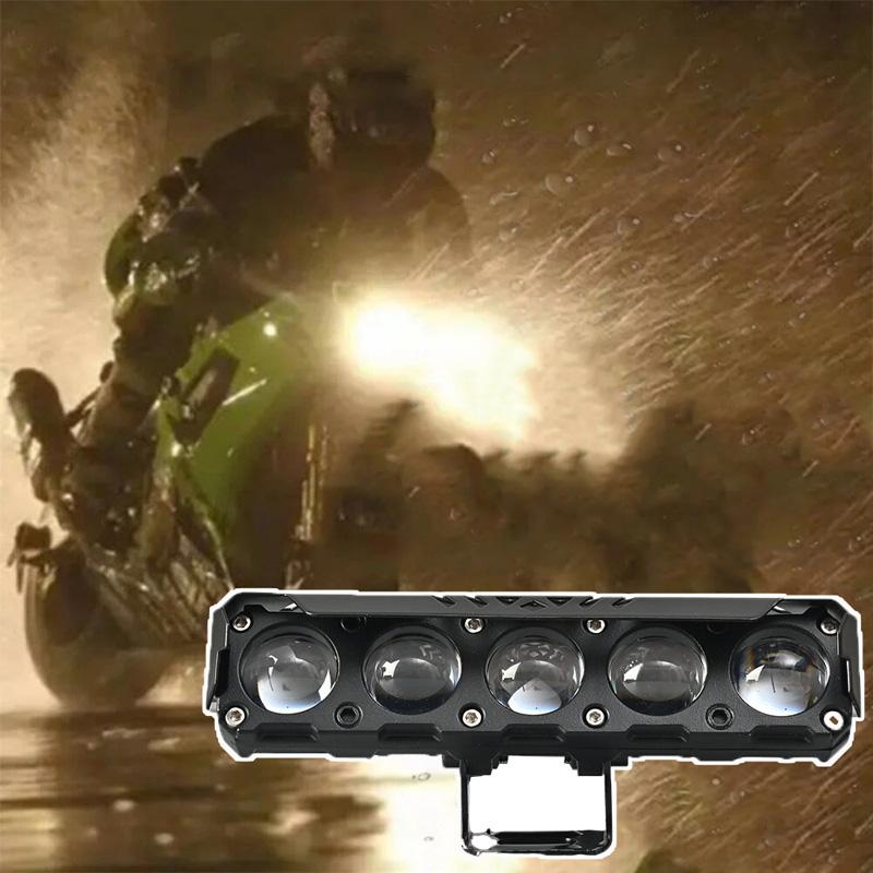 1/2pcs 5 Lens LED Light Spotlight Headlights White Yellow High Low Beam Driving Lamp 12V-80V Motorcycles Dirt Bike Trucks SUVs UTV ATV