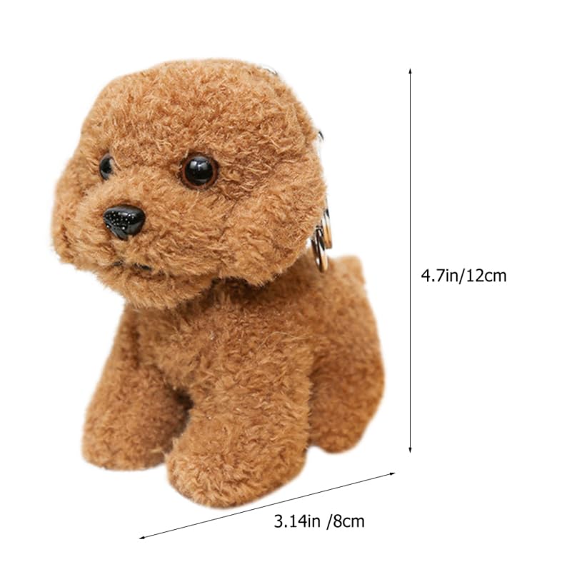 TENDYCOCO Teddy Keychain Plush Cute Fluffy Dog Mascot Pendant Bag Decoration Birthday Gift Toy,