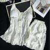 [Lyocell] Women's sleepwear with chest pads, summer sweet and fresh KT kitten camisole shorts, two-piece loungewear