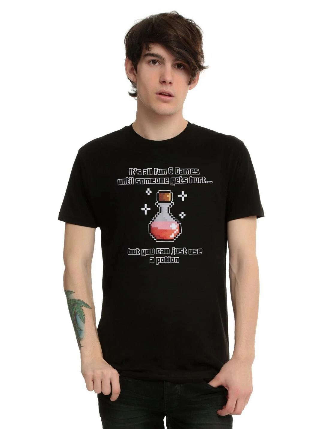 Hot Topic Mens Its All Fun & Games Until Someone Gets Hurt.Potion Shirt New 3XL M