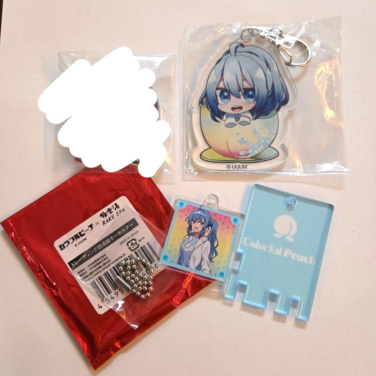 Used Colorful Peach Luna Gokurakuyu Acrylic Keychain Village Vanguard