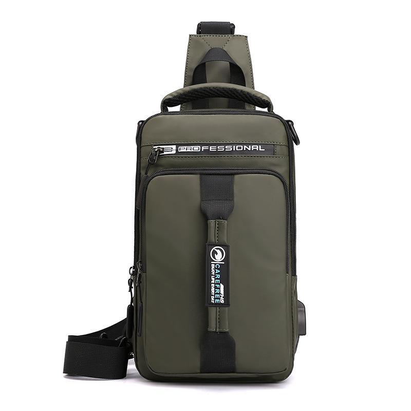Men's USB Charging Multifunction Shoulder Chest Bag Backpack