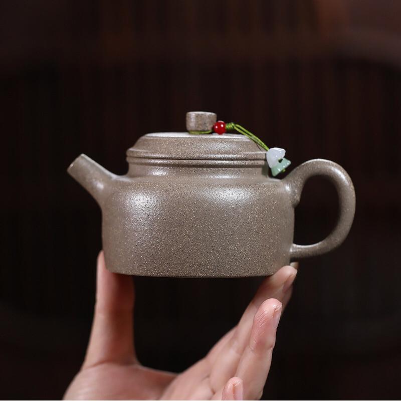 

250ml Retro Yixing Purple Clay Teapots Handmade De Zhong Pot Raw Ore White Segment Mud Kettle With Infuser Zisha Tea Set Teaware
