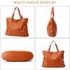 Genuine Leather Tote Bag for Women, Top Grain Cowhide Shoulder Handbag, Large Capacity A4 Work Bag, Soft Texture Commuter Purse, Vintage Style