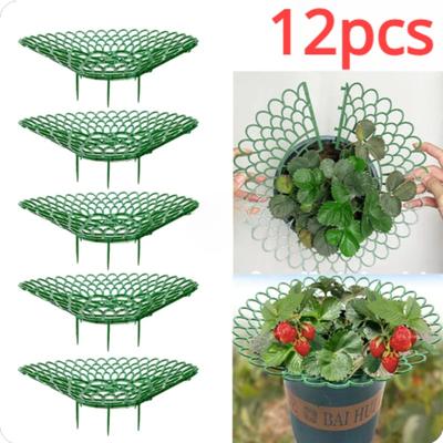12PCS Strawberry Supports Keeping Plant Fruit Vegetable Growing RackWith 3 Sturdy Support Feet Garden Tools Planting Rack, Cultivation Rack, Balcony