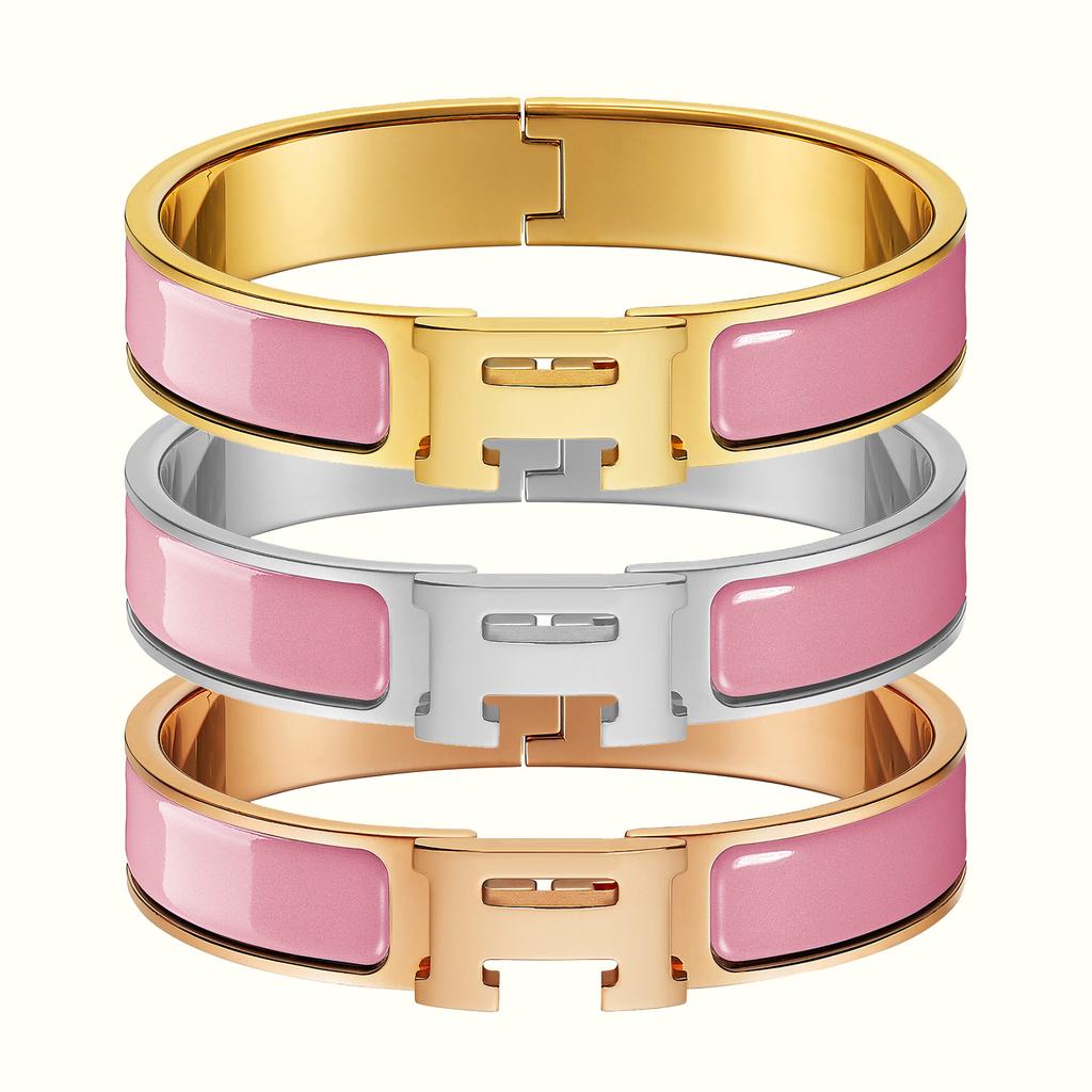 Bracelet classique 2025 avec lettre H, bracelet en émail multicolore, argent 925