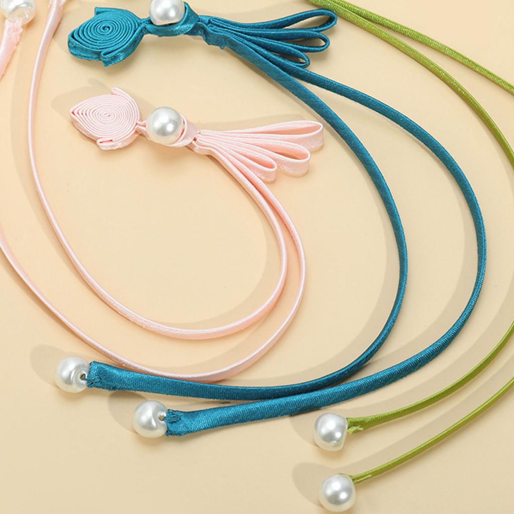 Handmade Cheongsam Sewing Fasteners Chinese Knots Frog Buttons with Long Tassles DIY Tang-Suit Decorative Buttons