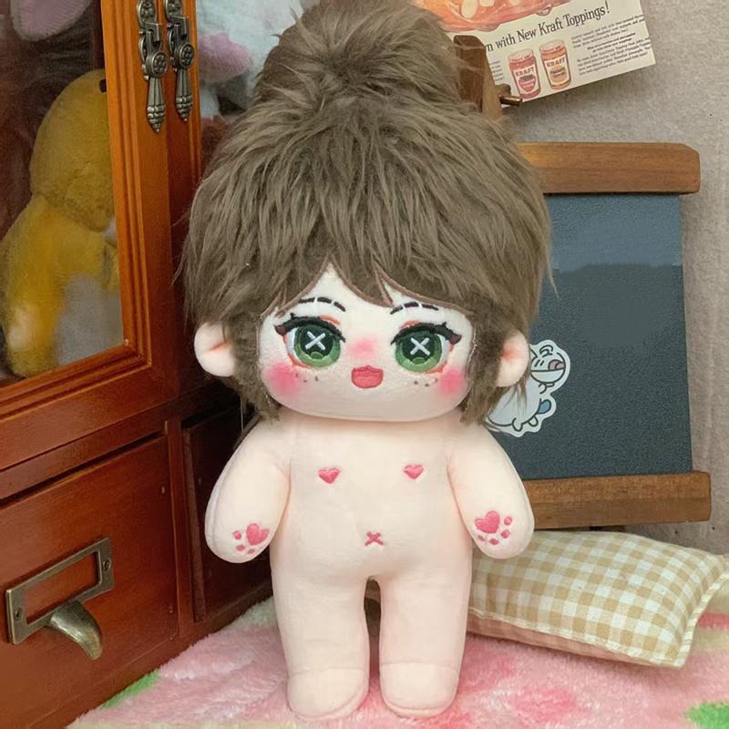 20cm Cute Cartoon Idol Cotton Doll Stuffed Plush Toy Dolls Can Change Clothes Fans Collection Gift for Girls Boys Kids