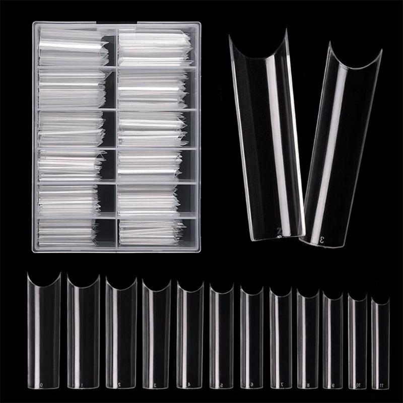 240 Pieces Extra Long Nail Tips Stiletto Nail Tips Oval Stiletto False Nails
