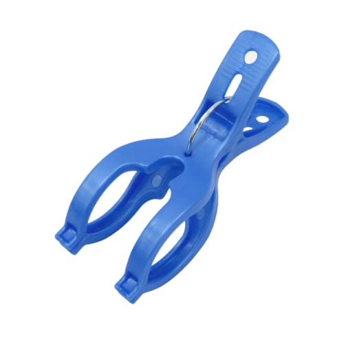 Towa Sangyo Heavy-Duty Neosul Wide Pole Clothespins, White/Blue, Approx. 4.4 X 3.4 X 9cm, Pack of 10