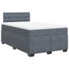 VidaXL Slat Bed Base and Mattress Dark Grey 120x190cm Velvet, Bed, Platform Bed, Panel Bed, Furniture of 3288565