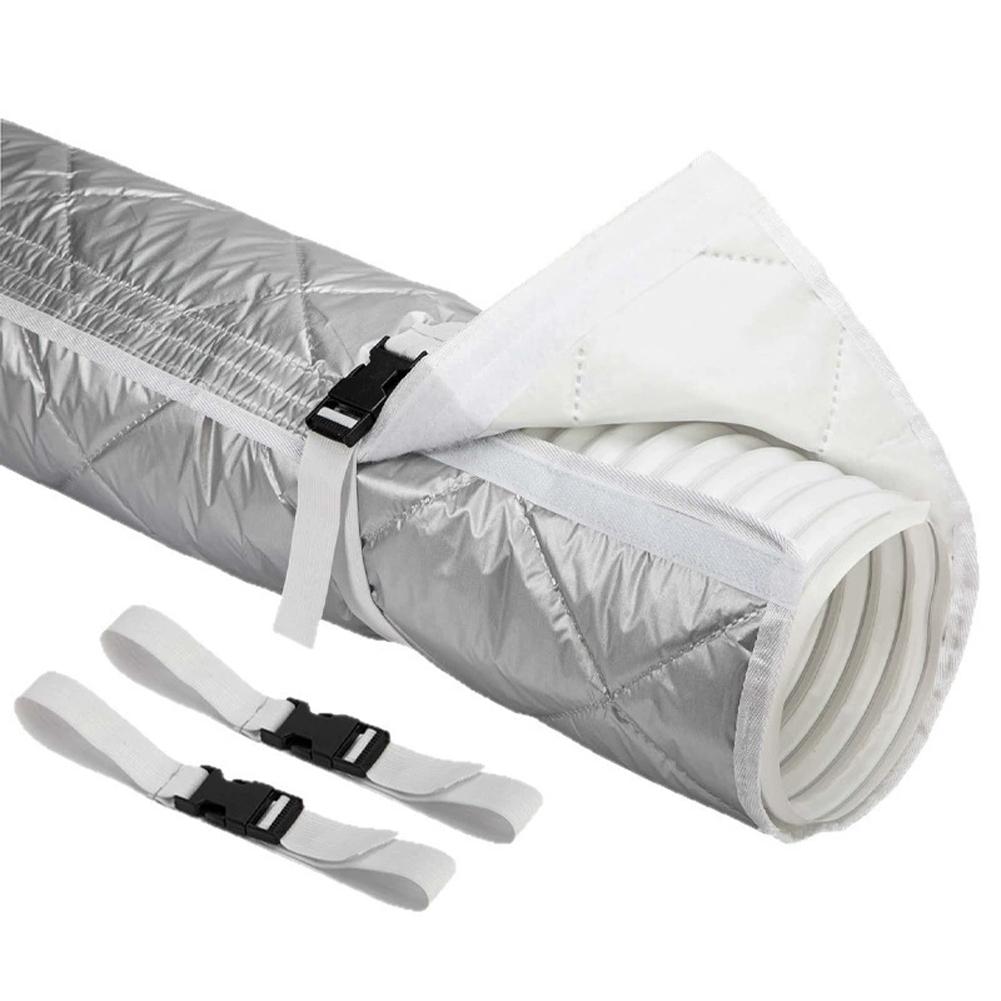 Adjustable AC Exhaust Hose Cover Quilted Insulation Sleeve for Portable Air Conditioner Duct
