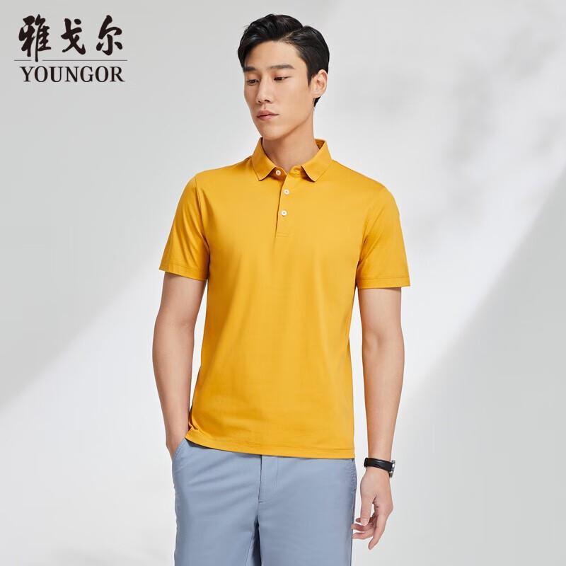 YOUNGOR Men's Summer Business Casual Short Sleeve T-Shirt