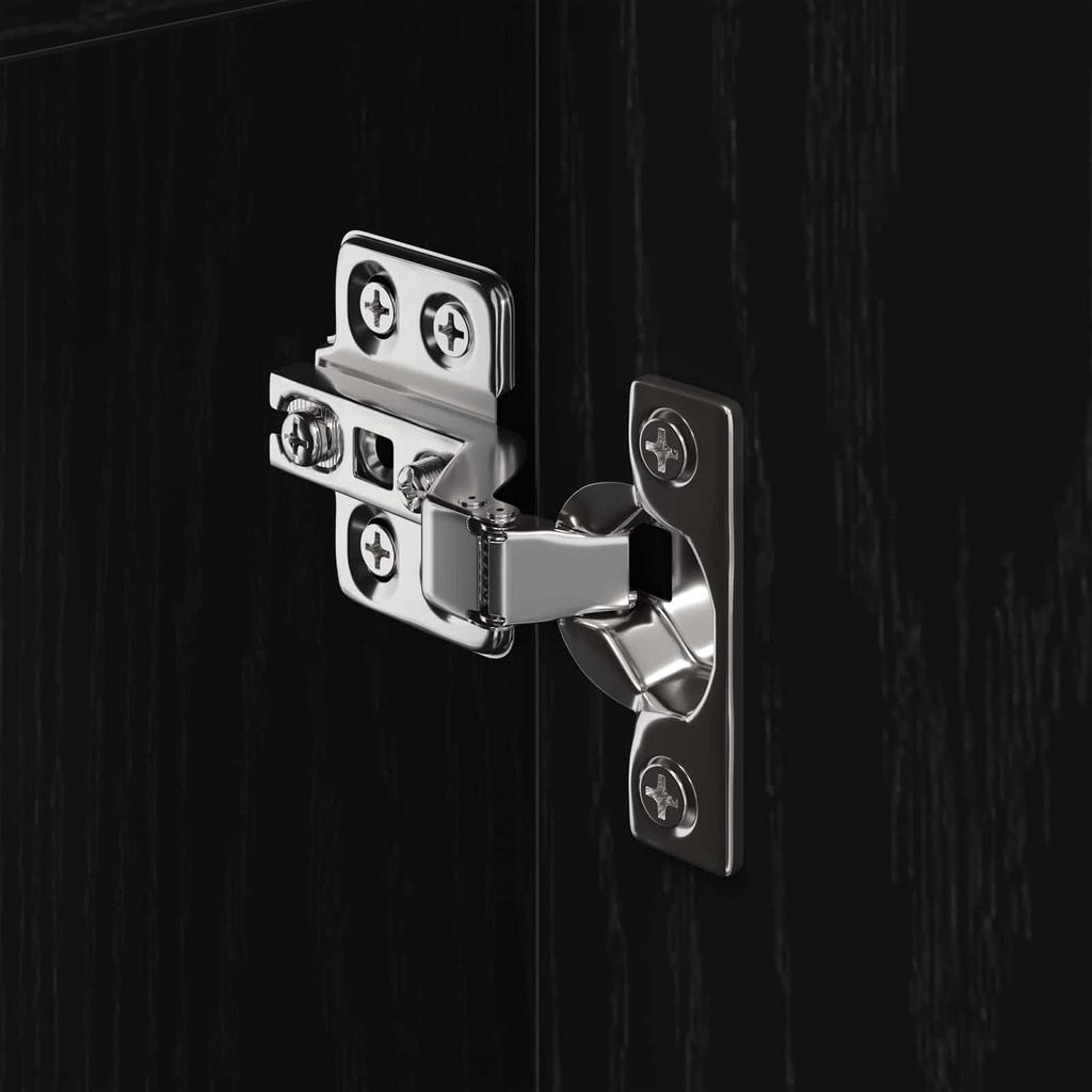 Bathroom Cabinet with Door Black Oak Effect 60 X 30 X 60 Cm