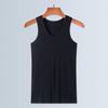 2 Stück Herren Sommer Fitness Weste Einfarbig Nahtlos U-Ausschnitt Ärmellos Dehnbar Weich Atmungsaktiv Schnelltrocknend Pullover Lässig Männer Gym Sport Tank Top