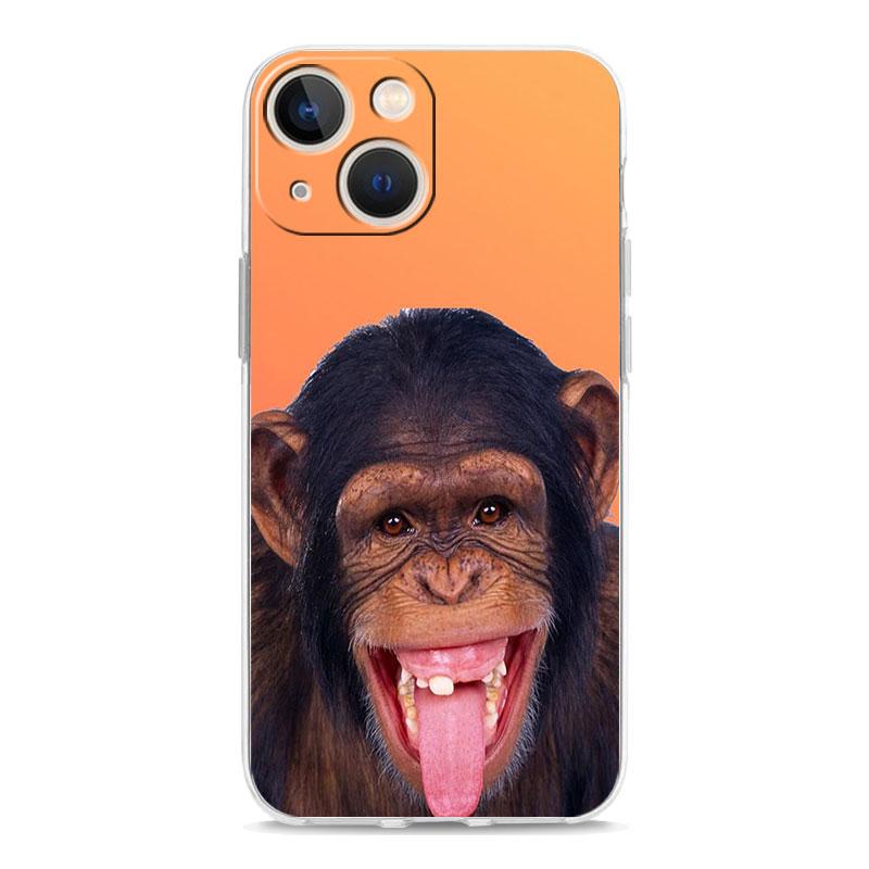 Phone Case For iPhone 18 17 Cases iPhone 18 Air 16 15 12 13 14 Pro Max 15 Plus 16Pro iPhone 1811 Clear Soft Cover Monkey